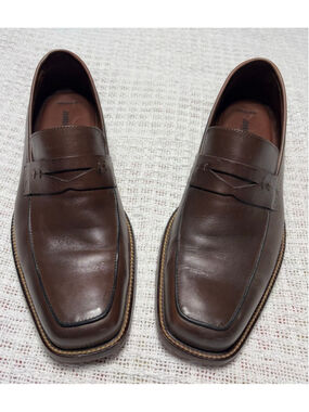 Johnston & Murphy Men's Ainsworth Square Toe Calfskin Penny Loafer SZ 9M GUC